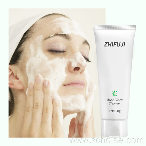 Aloe vera foaming face wash facial cleanser